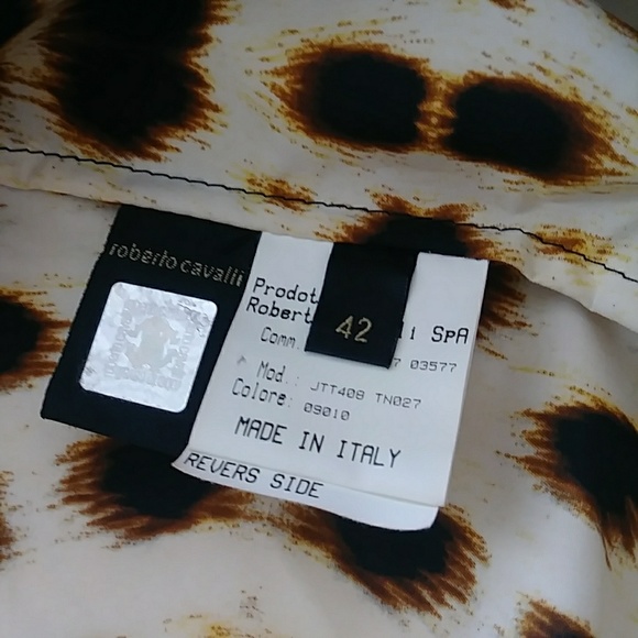 SALE! Roberto Cavalli Sz 42/M Cheetah Print Jacket - Picture 8 of 8
